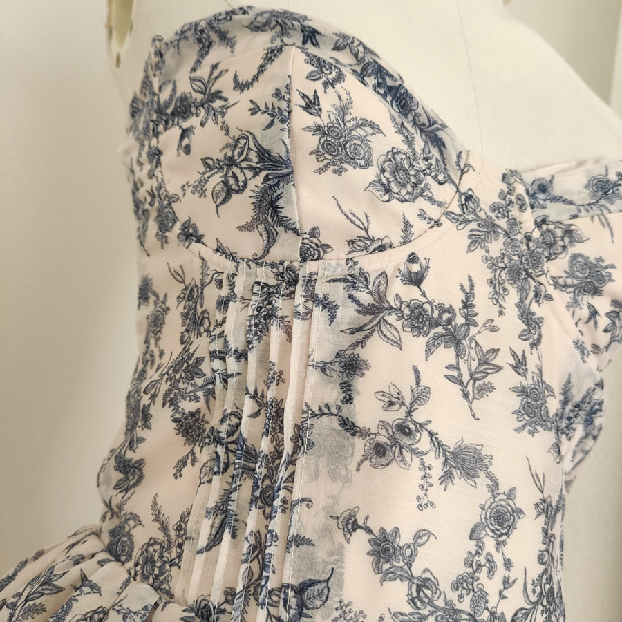 A line Sweetheart Floral Holiday Dress Travel Vacation Dresses Birthday Dress SD1250