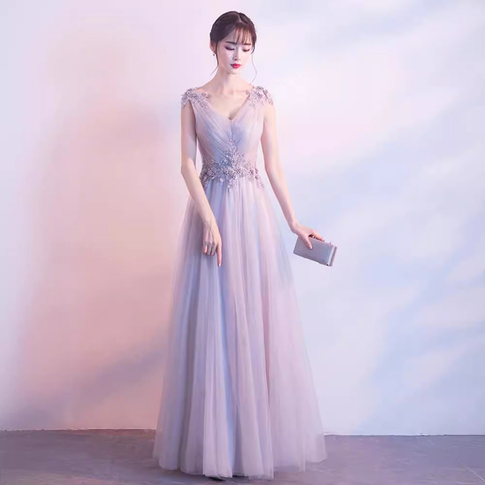 Evening Dress Dress Girl 2025 Spring New Banquet Fairy Temperament Student Bridesmaid Dress