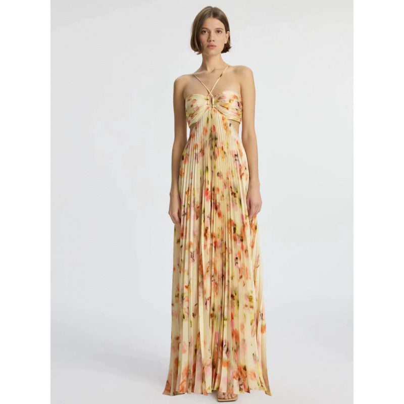 Evening Dress Sling Print Dress Goddess