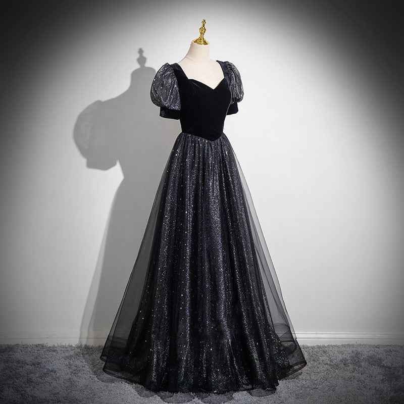 Evening Dress Dress 2025 New Banquet Temperative Host French Light Luxury Test Choral Performance Dresses Spring