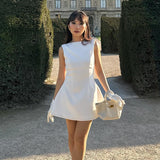 Summer 2025 New Sexy Bodydressed Short Dress Woman With Bare Waistcoat Base Dress DJPT