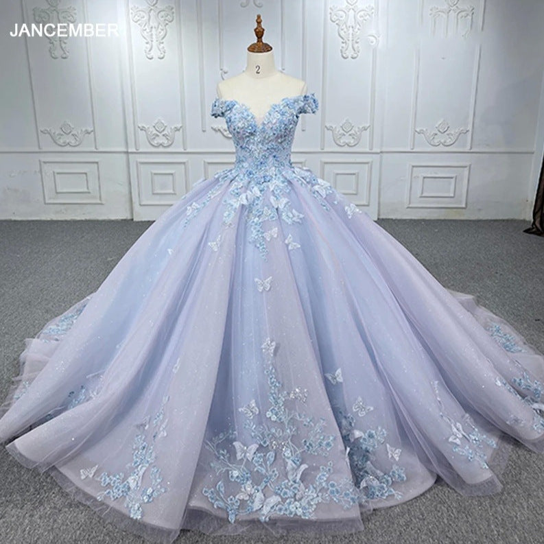 Evening Dress Dress 2025 New Xian Sen In The Escape Princess Dress Birthday Fluffy Dress High-End Dress Summer