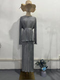 2024 New Wrinkled Folding Filament Comfortable Commuter Small Fresh Suit Dress