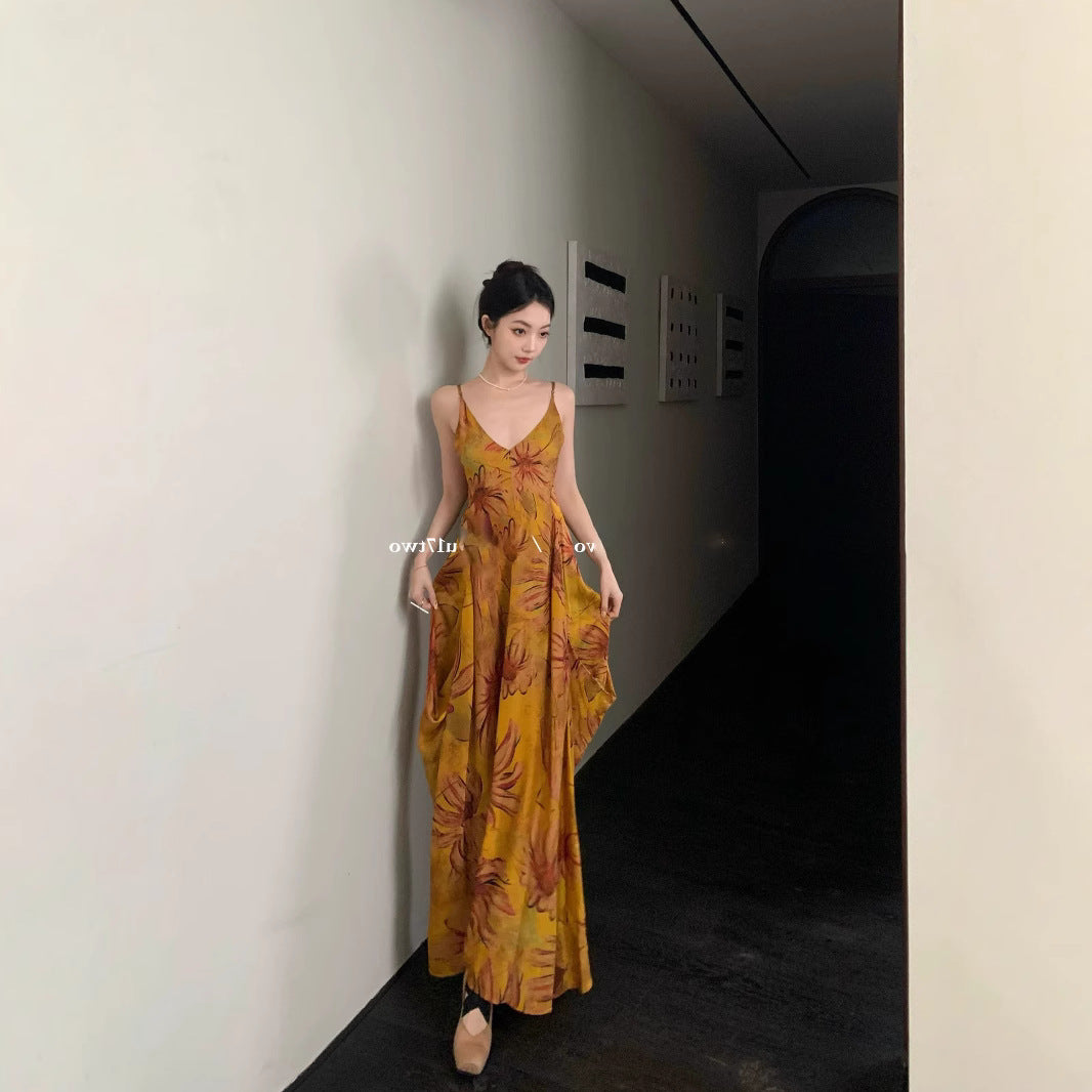 2025 Light Luxury Evening Dress Floral Decorations With A Long Dress
