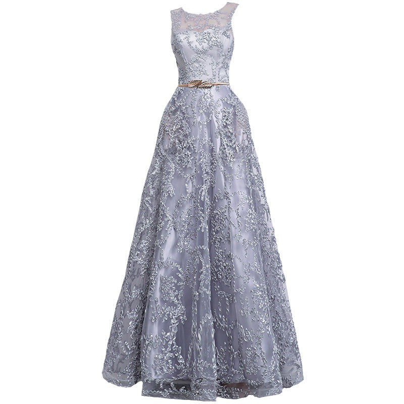 Evening Dress 2025 New Dignified Atmosphere Slimming Dress Long Host Dress Woman Spring