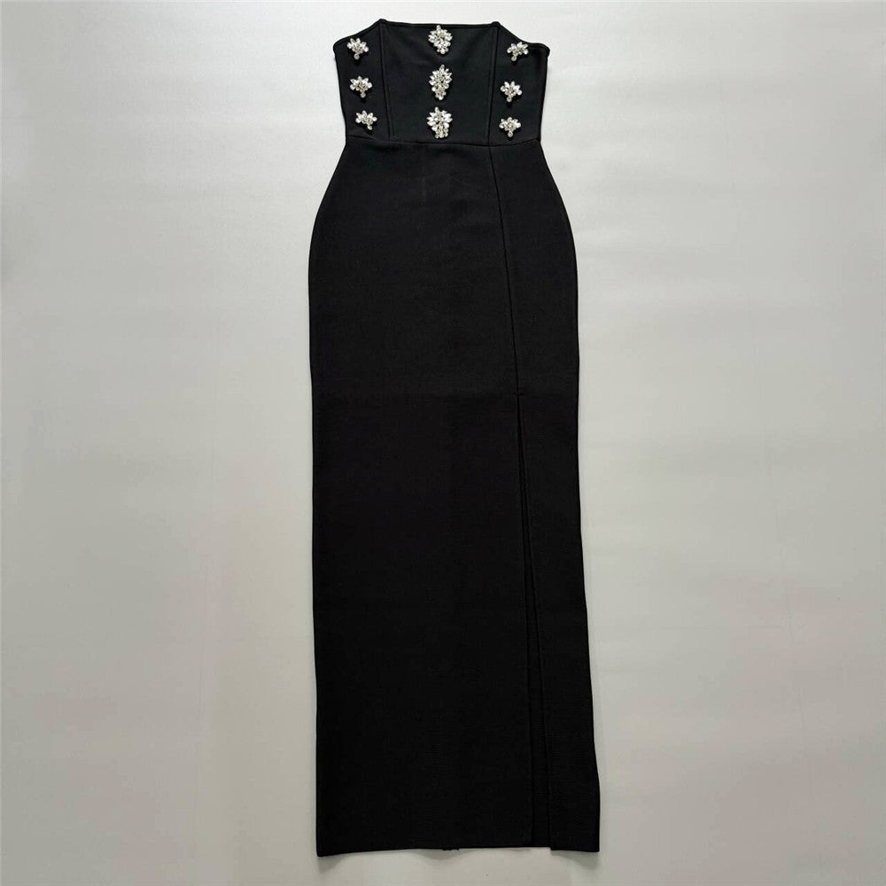 Bosom Diamond Banda Stender Temperament Repair Height Open Party Party Party Dress Dress Dress