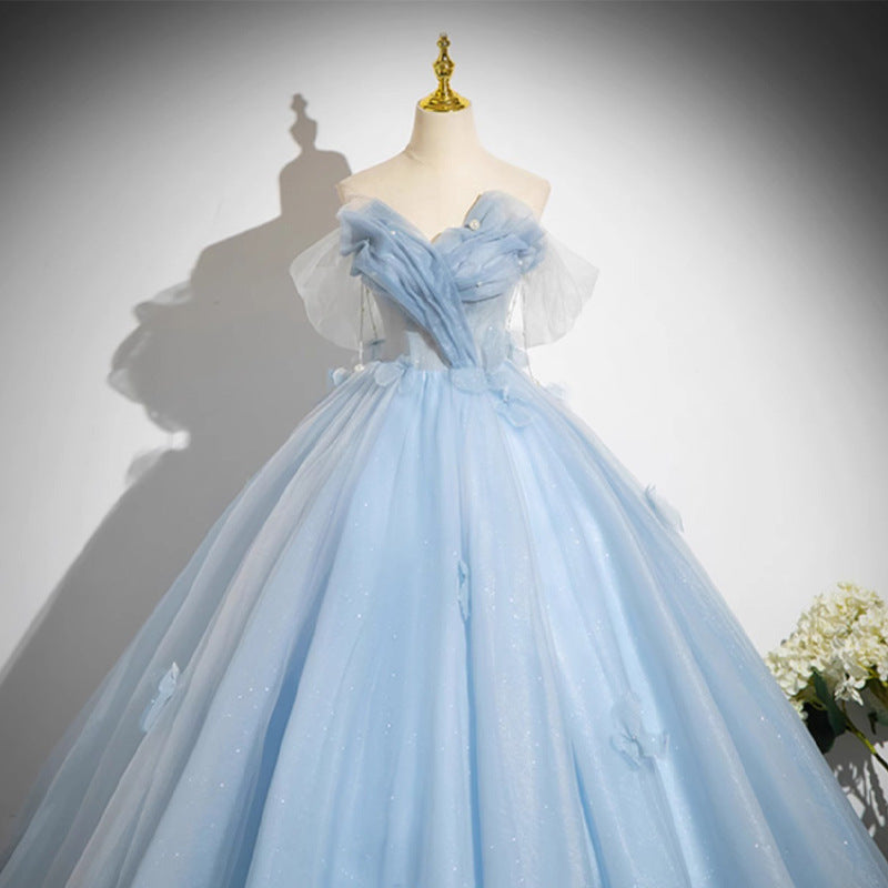 Evening Dress Female Banquet Temperament 2025 New High-End Senior Host Art Examination Voice Dress