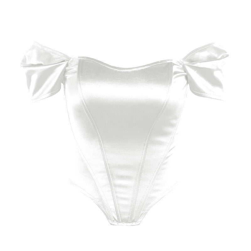 Shoulder Fish Bone Gird Bomography Tsets In Niche Design Fashion Vest DJPT