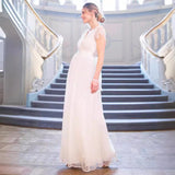 Women's Lace Pregnant Women's Lotus Leaf Side Short-Sleeved Dress Photography Flying Sleeve Dress 1108 Maternity