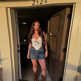 Summer New Lace V-Neck Bumped Ribbon Belt Belt Sling Vest Top DJPT