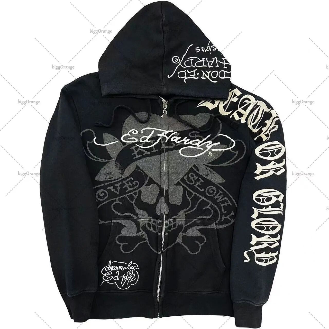 2025 New Direct Selling Retro Gothic Hop Long-Sleeved 3D Sweaty Loose Hooded Sport DJPT