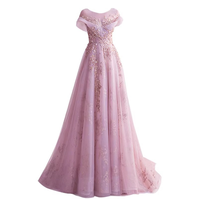 Evening Dress 2025 New Princess Bride Toasting Banquet Annual Engagement Wedding Dress