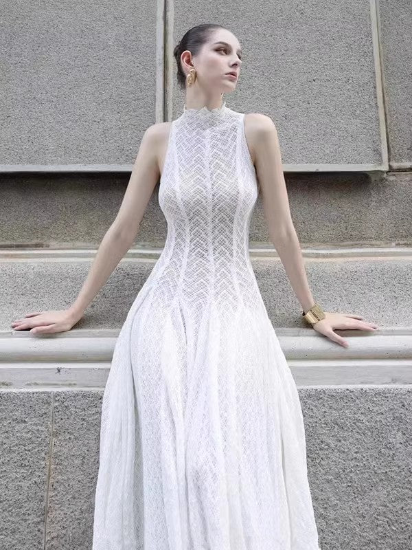 2025 Round-Neck Sleeveless Umbrella Dress Inside The Dress