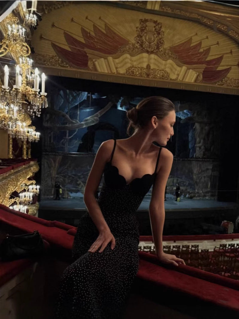 Spring Summer New Hot Selling Color Close Waist Wave Point Printing Dress LX0138