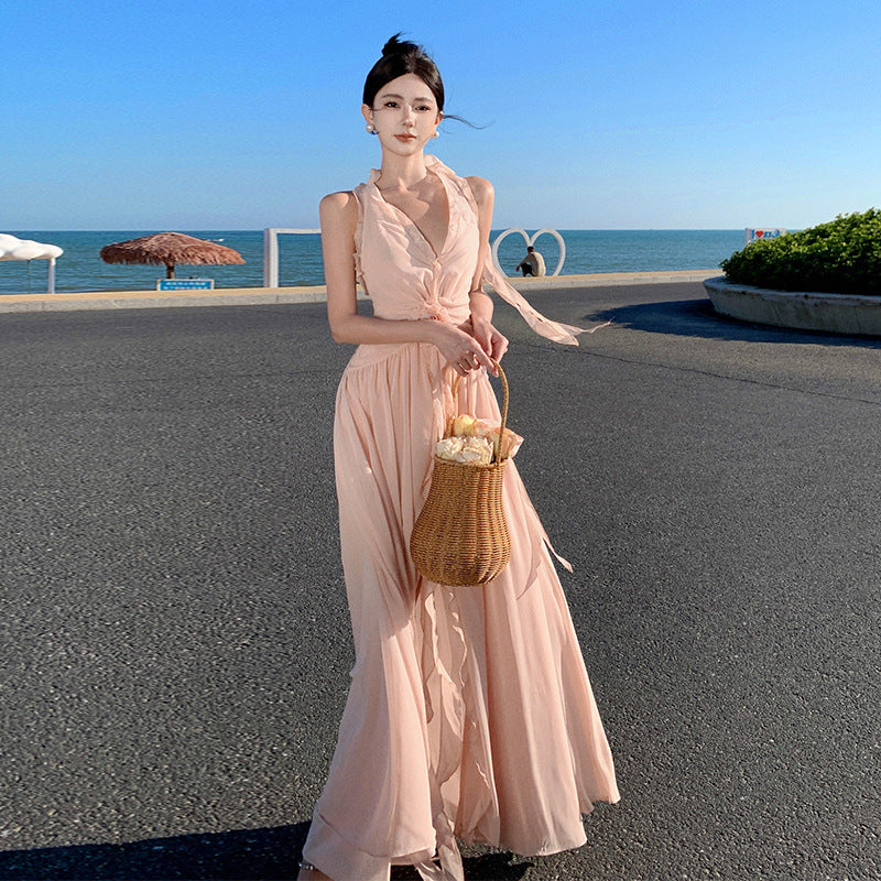 Dress Women's Summer Seaside Holiday Super Fairy Dew Back Dress Bohemian Dress Skirt Ambiance