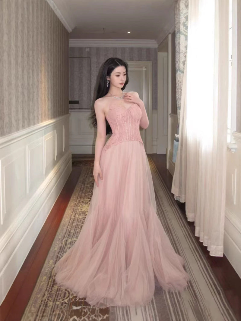Dress Morning Dress Wedding Dress Engagement Evening Dress High-End Light Small Fish Bone Seaside Holiday Fairy Dress