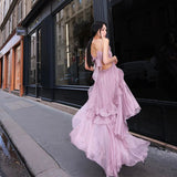 Summer New Net Red With The Same Purple Bare Back Strap Irregular Dress Seaside Vacation Sling Skirt