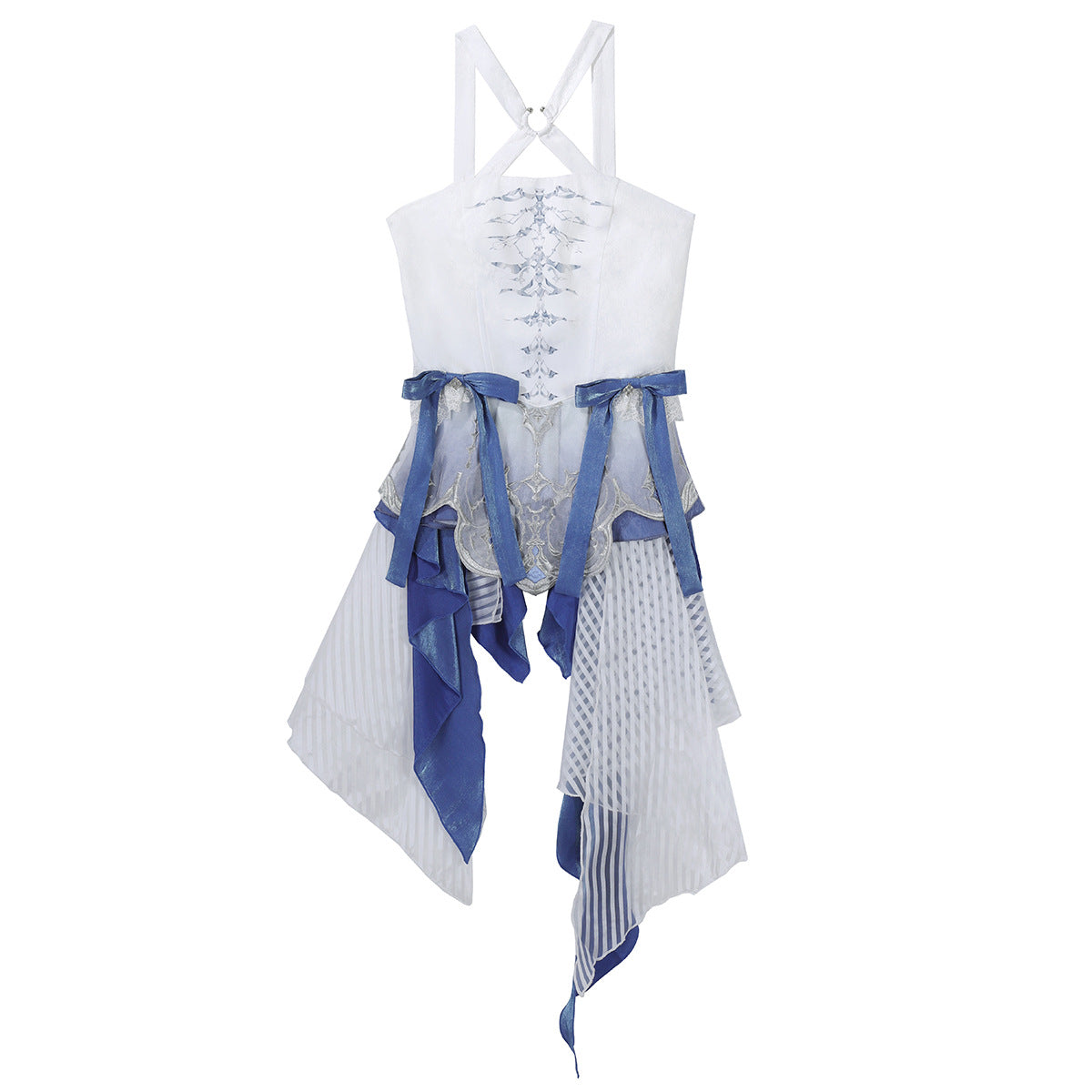 Teased Original Blue Keel Lolita Female Lolita Shawl Sling Skirt Shorts Everyday Sweet Suit 7209