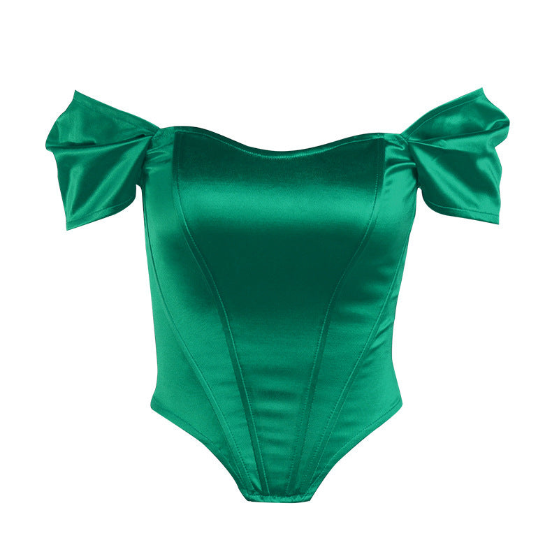 Shoulder Fish Bone Gird Bomography Tsets In Niche Design Fashion Vest DJPT