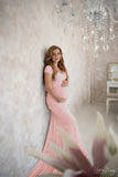 Women's Lace Pregnant Women Tailing Short-Sleeved Dress Photography Flying Sleeve Dress 1207 Maternity
