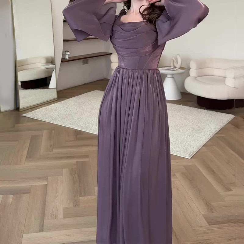 Women's Autumn Autumn Style Folded Temperament High-Waisted Skirt