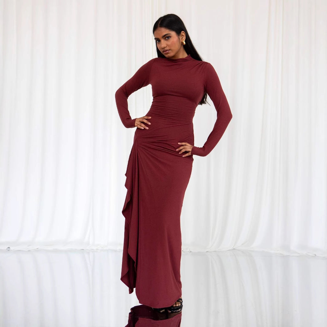 Women's Clothing Autumn 2024 New Fashion Sexy Slim Slim Open Skirt Hottie Dress