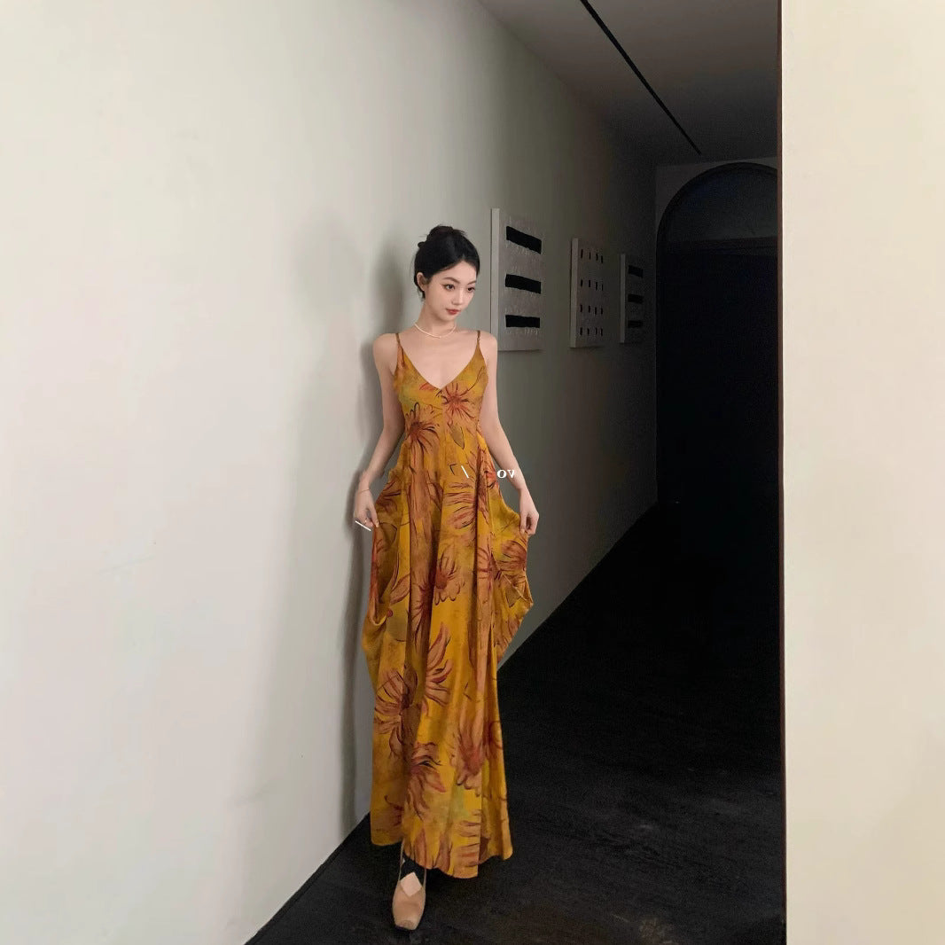 2025 Light Luxury Evening Dress Floral Decorations With A Long Dress