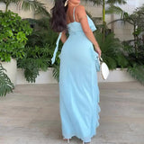 2024 Lace Dress Body Sling With Irregular Opening Long Dress Girl