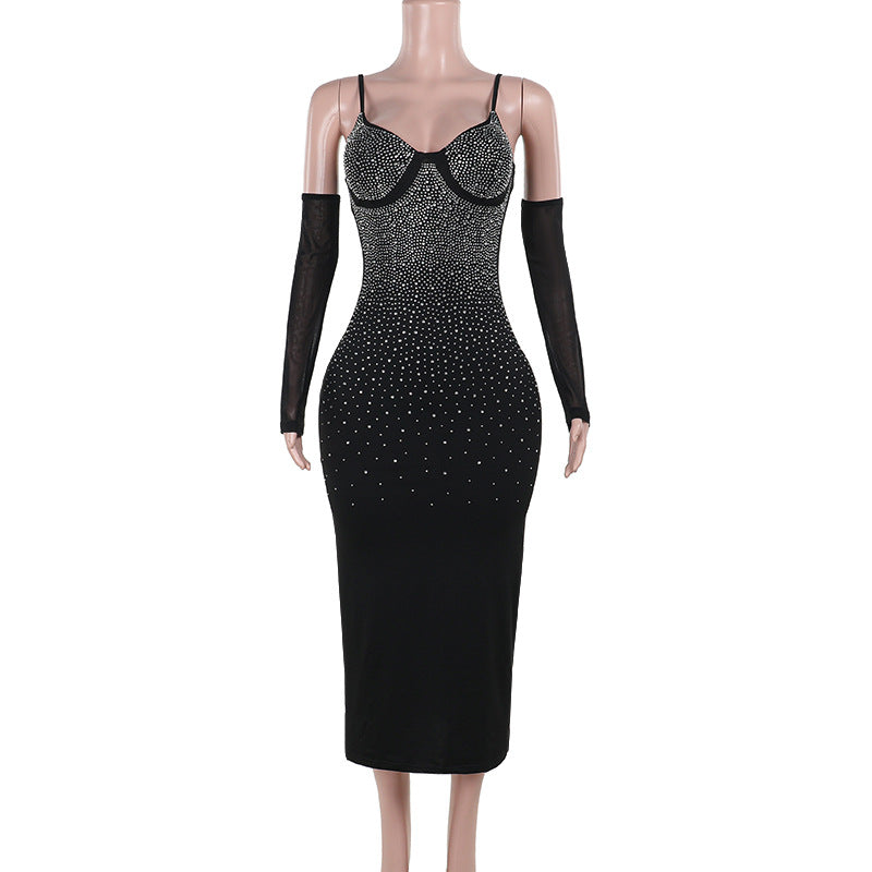 Temperament Small Sling Sleeve Dress Woman Sexy Babes Dress DJPT