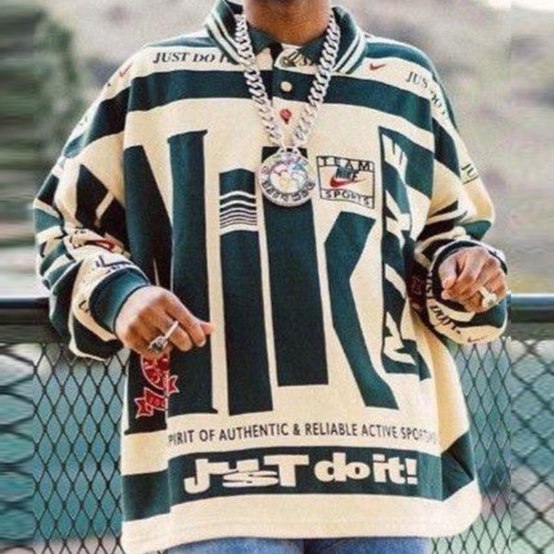 Summer New Men's Fashion Shirt Men's Long-Sleeved Jacket Men's Polo Shirt DJPT