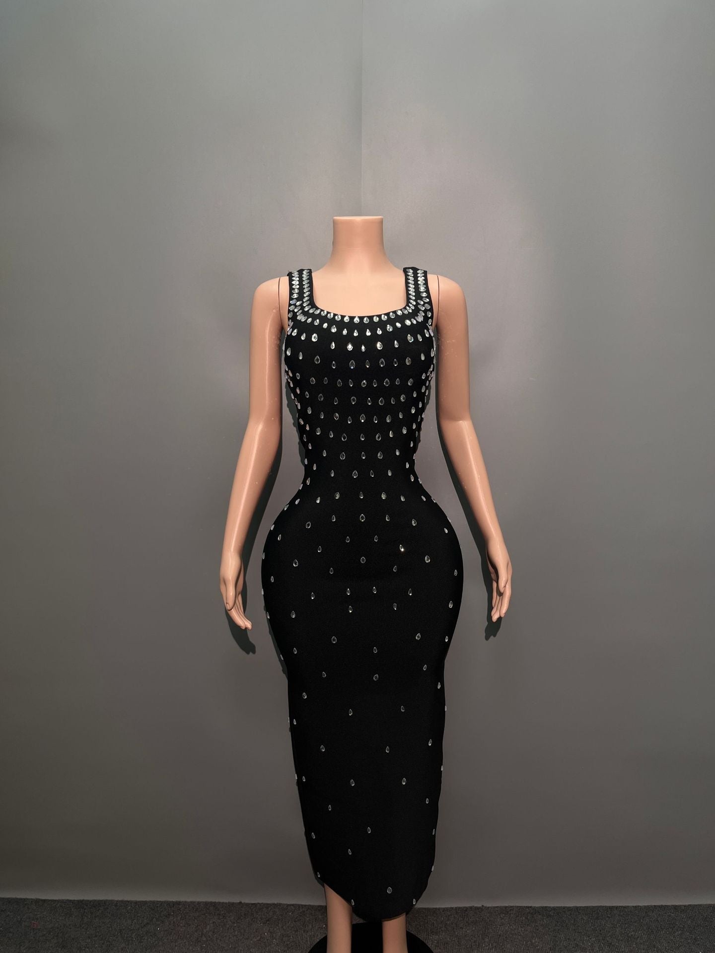 Women's Clothing 2024 New Body-Drilling Bandage Skirt Light Luxury Fashion Party Bandage Dress