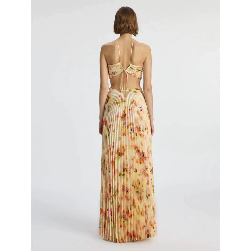 Evening Dress Sling Print Dress Goddess