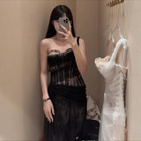 2025 Summer Light Yarn Slinged Dress Dress Dress Salt Mesh Dress Seaside