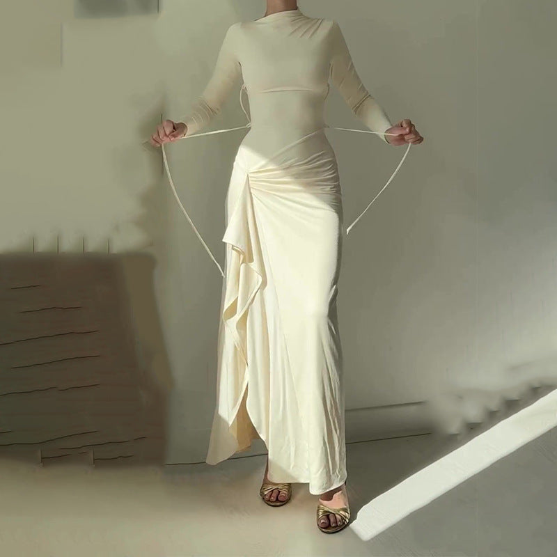 Women's Clothing Autumn 2024 New Fashion Sexy Slim Slim Open Skirt Hottie Dress