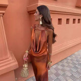 Summer New Sling Collar Collared Fasing Temperament Sexy Dress DJPT