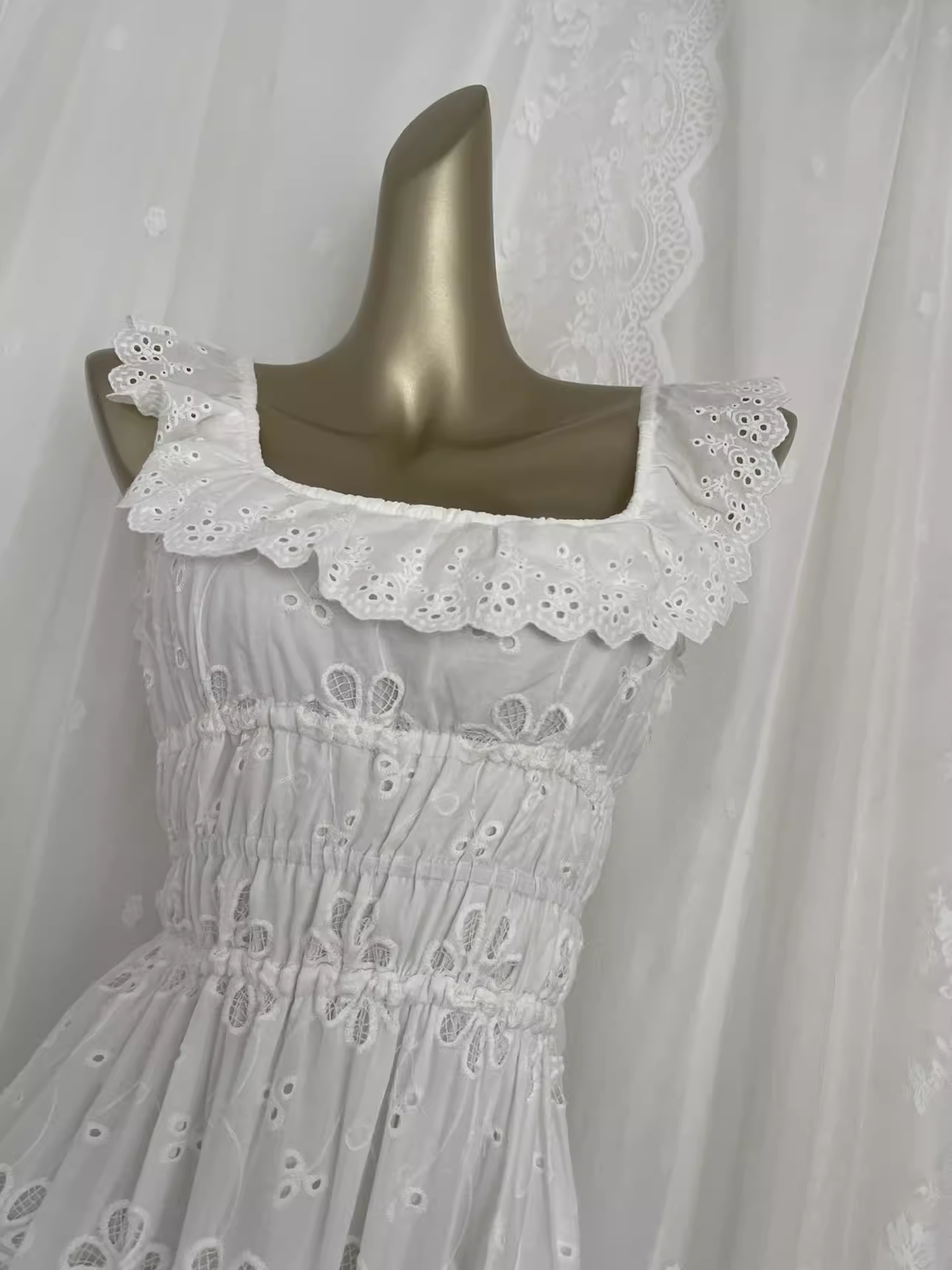 A Line Lace White Vacation Dress Birthday Dresses SD0036