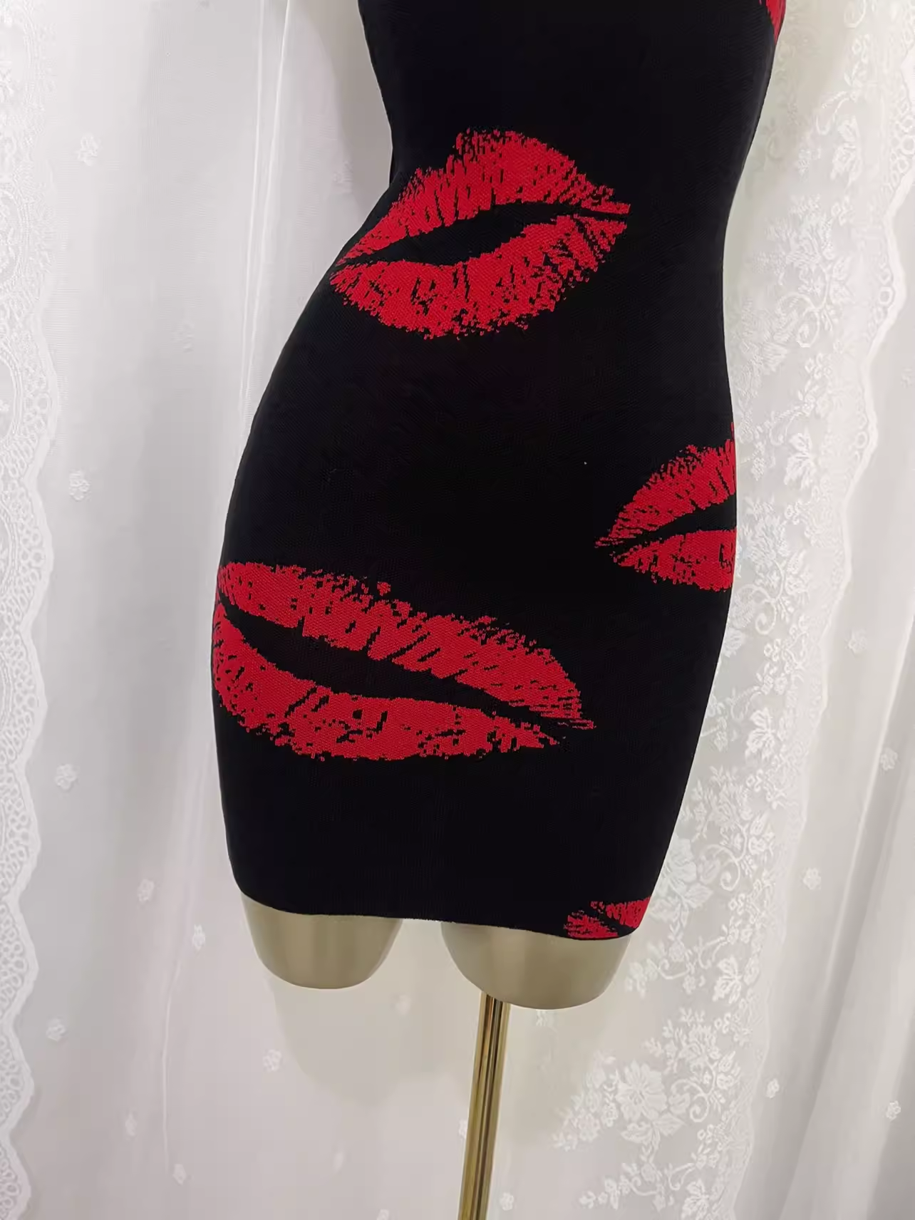 Sheath Strapless Floral Red Travel Vacation Dress Short Birthday Dress SD0057