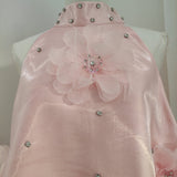 A line Halter Pink Travel Vacation Dresses Short Satin Birthday Dress SD1245