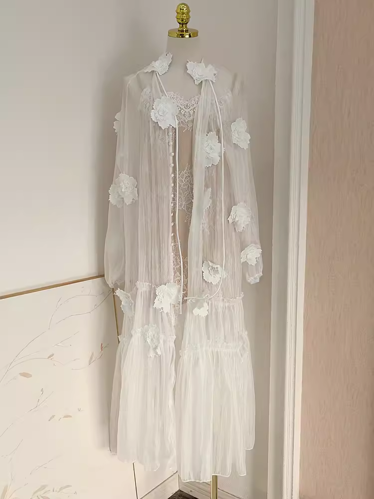 A line Halter White Lace Tea Length Vacation Dress Women Beach Dresses SD125