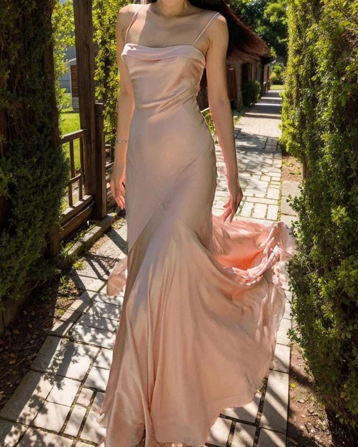 Satin Bodycon Mermaid Maxi Dress Prom Dresses Evening Dress SD1492 HZ0628