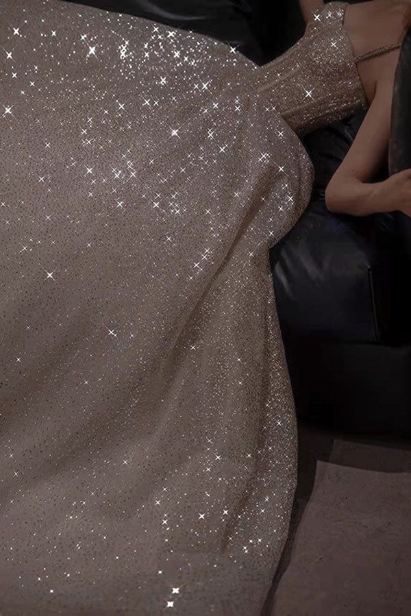 A Line Sequin Long Prom Dress Evening Dresses SD1532 HZ0628