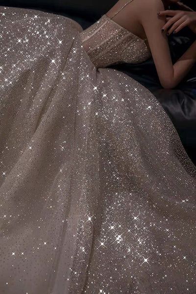 A Line Sequin Long Prom Dress Evening Dresses SD1532 HZ0628