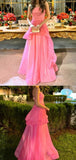 Sleeveless A-line Tulle Long Prom Dresses For Party SD1586