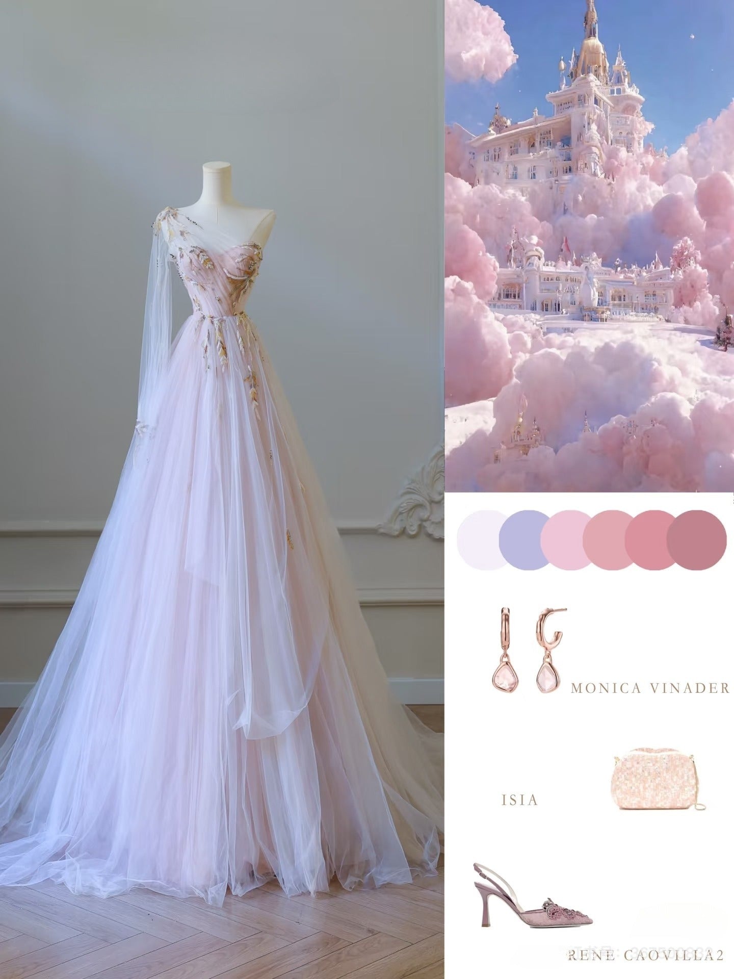 A line One Shoulder Tulle Lace Long Evening Dress Prom Dresses SD2486