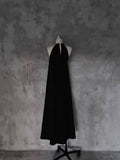 A line Halter Black Long Prom Dresses Birthday Dress For Women SD256