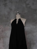A line Halter Black Long Prom Dresses Birthday Dress For Women SD256