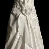 A Line Halter Satin Ivory Long Wedding Dress Bridal Dresses SD2761