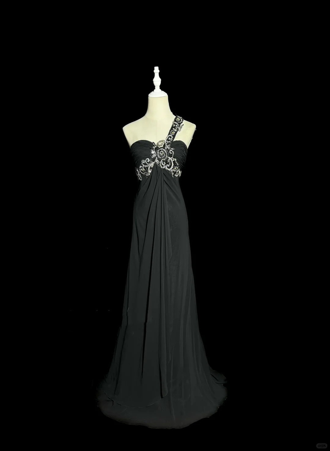 A line One Shoulder Gray Chiffon Long Prom Dress Party Dress SD2940
