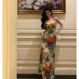 A Line Halter Floral Long Prom Dresses Birthday Outfits Evening Gown SD820