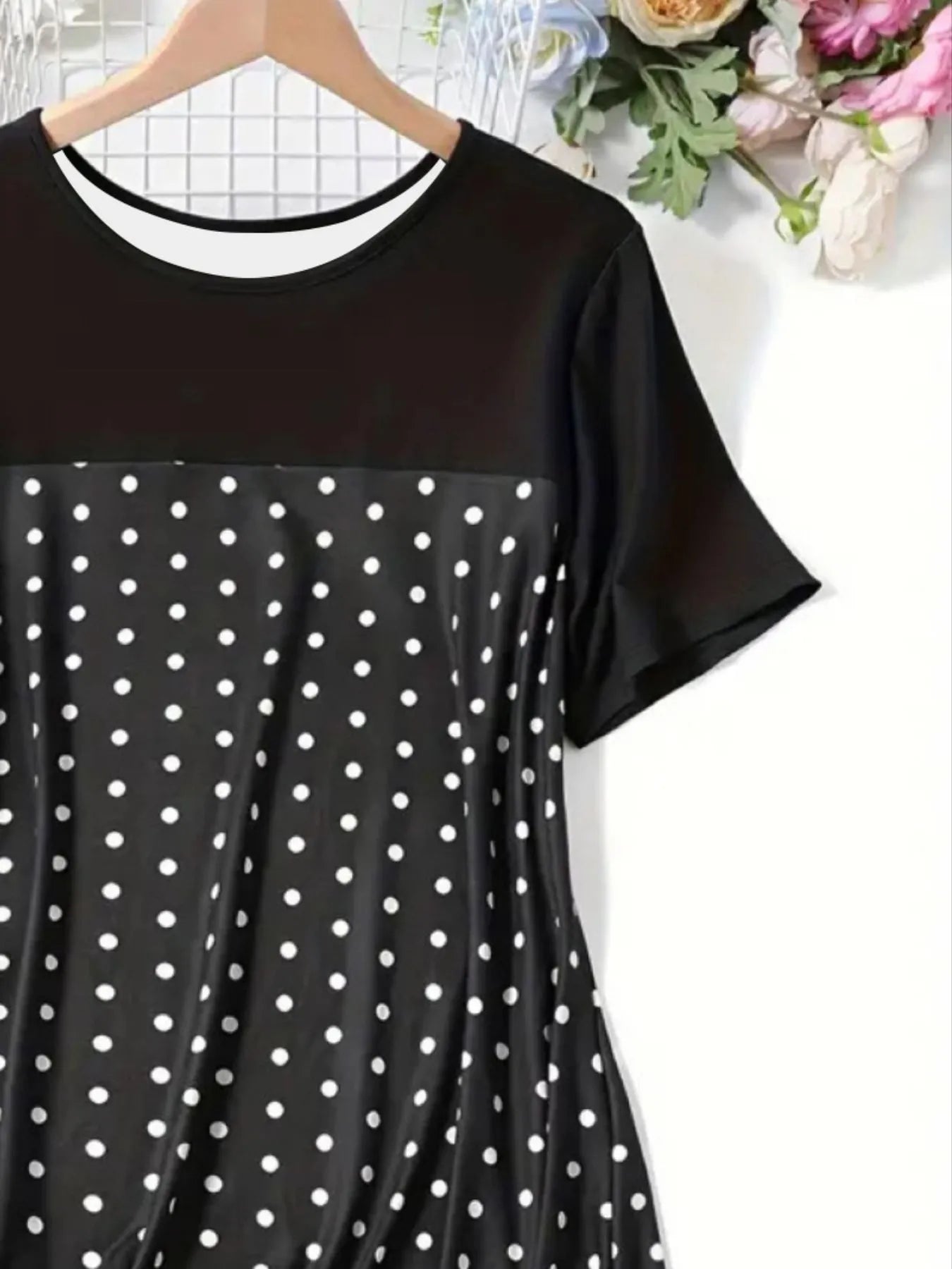 Dot Short Sleeve Lounge Dress DJPT